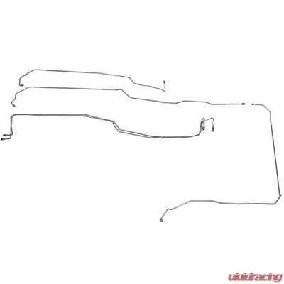 Fine Lines Front Brake Line Kit For 07-08 GM 1500 4WD Rear Drum Brakes No Traction Control non-Hybrid Vehicles Set Steel - TKT0701OM