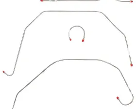 Fine Lines Front Brake Line Kit For 47-50 Chevrolet/GMC Series I 1/2 Ton Truck Front 4 Piece Brake Set Steel