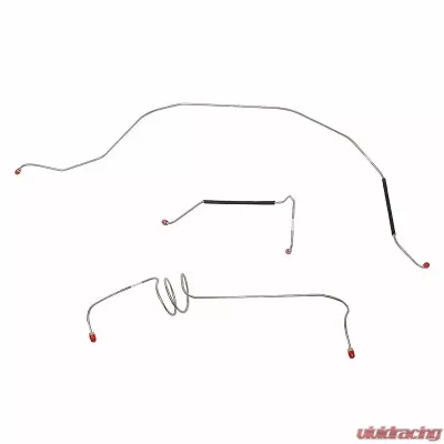 Fine Lines Front Brake Line Kit For 63-66 Chevrolet C10/GMC C1500 Standard Brakes 2WD Front 3 Piece Steel - TKT6401OM