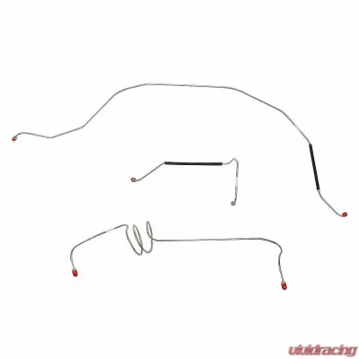 Fine Lines Front Brake Line Kit For 63-66 GM Truck Dual M/C Power Disc Brake Conversion Steel - TKT6412OM