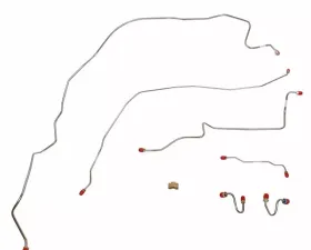 Fine Lines Front Brake Line Kit For 65-66 Ford F-100 w/ Standard Drum Brakes 3 Piece Set Stainless