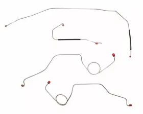 Fine Lines Front Brake Line Kit For 67-70 Chevrolet Standard Disc Conversion 6 Lines Steel