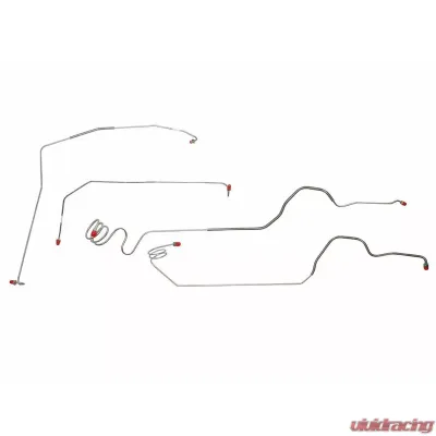 Fine Lines Front Brake Line Kit For 73-80 Chevrolet K10 K20/GMC K1500 K2500 Power Brakes 4 Piece Set Steel - TKT7301OM