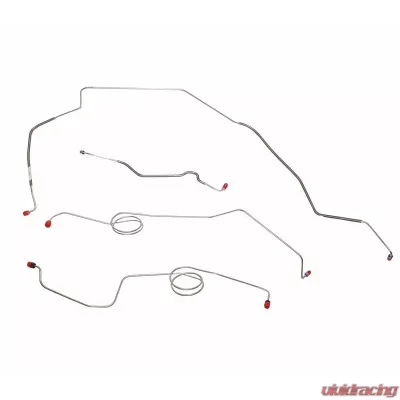 Fine Lines Front Brake Line Kit For 77-79 F-100 4x4 Power Disc Front Kit Stainless - TKT7846SS