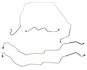 Fine Lines Front Brake Line Kit For 95-97 Chevrolet Astro GMC Safari w/o ABS 4 Piece Set Steel