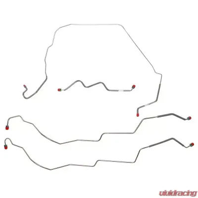 Fine Lines Front Brake Line Kit For 95-97 Chevrolet Astro GMC Safari w/o ABS 4 Piece Set Stainless - TKT9501SS