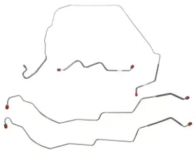 Fine Lines Front Brake Line Kit For 95-97 Chevrolet Astro Van w/ ABS Front Brake Line Kit 4pcs Stainless