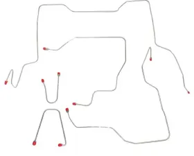 Fine Lines Front Brake Line Kit For 95-00 GM 2500/3500 4x4 Stainless