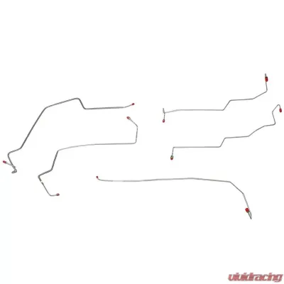 Fine Lines Front Brake Line Kit For 99-01 F250/F350/F450/F550 Super Duty 00-01 Excursion AWABS Diesel Engine Stainless - TKT9944SS