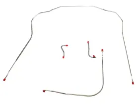 Fine Lines Front Brake Line Kit For 54 Chevrolet Corvette Front 4 Piece Brake Line Kit w/ 3/16 Inch Front Cross-Over Line Steel