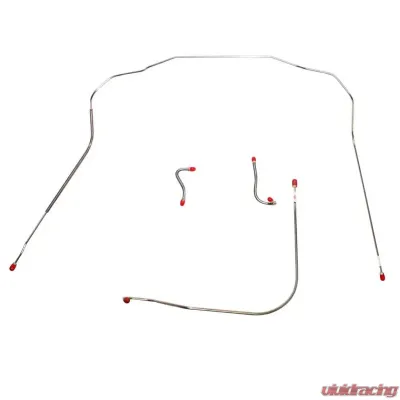 Fine Lines Front Brake Line Kit For 54 Chevrolet Corvette Front 4 Piece Brake Line Kit w/ 3/16 Inch Front Cross-Over Line Stainless - VKT5401SS