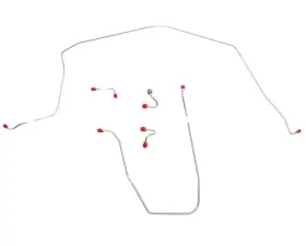 Fine Lines Front Brake Line Kit For 68 Chevrolet Corvette Power Brakes Front 5 Piece Brake Set Steel