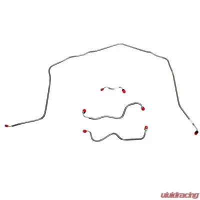 Fine Lines Front Brake Line Kit For 70-73 Chevrolet Corvette Power Brakes Front 4 Piece Brake Set Steel - VKT7002OM