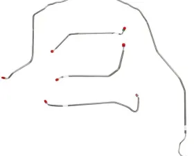 Fine Lines Front Brake Line Kit For 74-82 Chevrolet Corvette Standard Brakes Front 4 Piece Brake Set Stainless