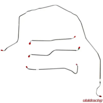 Fine Lines Front Brake Line Kit For 74-82 Chevrolet Corvette Power Brakes Front 4 Piece Brake Set Steel - VKT7402OM