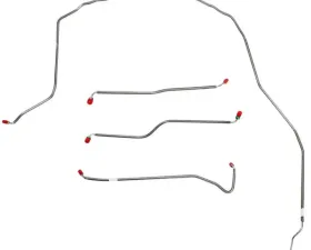 Fine Lines Front Brake Line Kit For 74-82 Chevrolet Corvette Power Brakes Front 4 Piece Brake Set Stainless