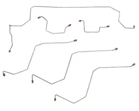 Fine Lines Front Brake Line Kit For 02-05 Dodge Ram 1500 2WD, AWABS, Front Brake Line Kit; Stainless