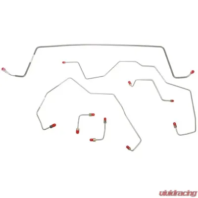 Fine Lines Front Brake Line Kit For 02-07 Liberty 3.7L V6 4WD Traction Control ABS Steel - WKT0243OM