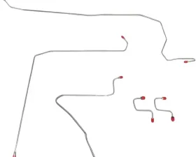 Fine Lines Front Brake Line Kit For 93-95 Jeep Wrangler No ABS Steel