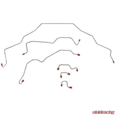 Fine Lines Front Brake Line Kit For 95-97 Dodge Ram 2WD RWABS Two Blocks on Driver Side Frame Steel - WKT9501OM