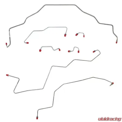 Fine Lines Front Brake Line Kit For 95-97 Dodge Ram 2WD AWABS Three Blocks on Driver Side Frame Steel - WKT9502OM