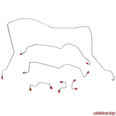 Fine Lines Front Brake Line Kit For 95-97 Dodge Ram 4WD RWABS Two Blocks on Driver Side Frame Stainless - WKT9503SS