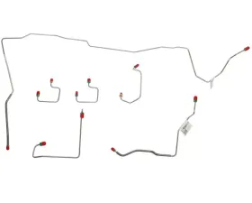 Fine Lines Front Brake Line Kit For 95-96 Jeep Grand Cherokee 4WD Disc Brakes Front Brake Set 6pcs Steel