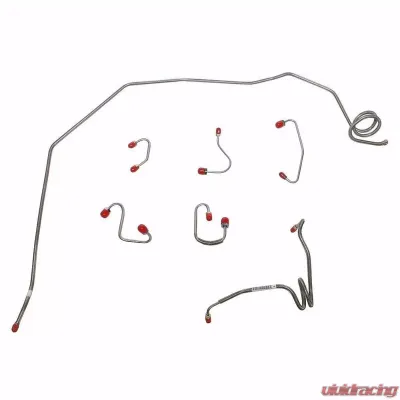 Fine Lines Front Brake Line Kit For 70 Chevrolet Nova Power Disc Brakes 7 Piece Front Line Brake Set Stainless - XKT7001SS