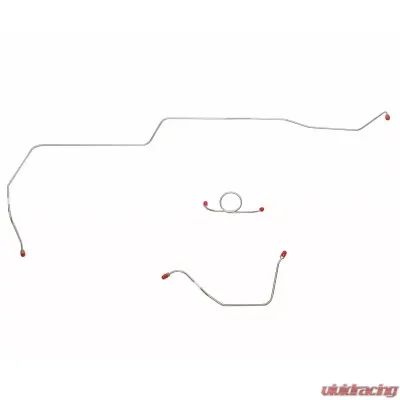 Fine Lines Front Brake Line Kit For 64-65 Ford Mustang Standard Drum Brakes 3 Piece Set Steel - ZKT6401OM