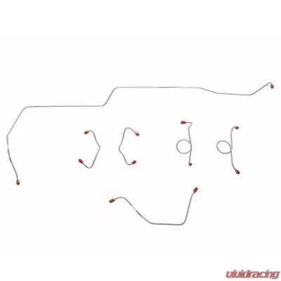 Fine Lines Front Brake Line Kit For 64-66 Ford Mustang Standard Disc Conversion Steel - ZKT6411OM