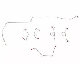Fine Lines Front Brake Line Kit For 65-66 Ford Mustang w/ Disc Brakes 6 Piece Brake Set Steel