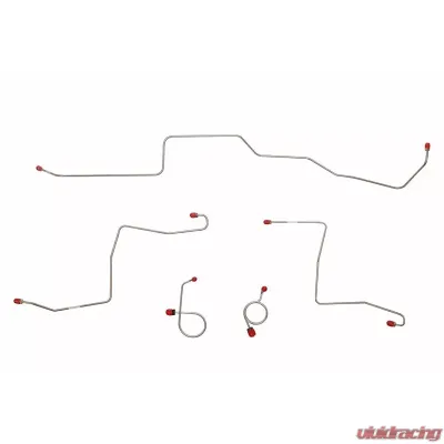 Fine Lines Front Brake Line Kit For 67 Ford Mustang/ Mercury Cougar Standard Brakes Front 5 Piece Brake Set Built Before 2/1/67 Routes Over Steering Column Steel - ZKT6701OM