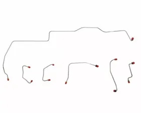 Fine Lines Front Brake Line Kit For 67 Ford Mustang/ Mercury Cougar Power Disc Brakes 6 Piece Brake Set Built Before 2/1/67 Routes Over Steering Column Stainless