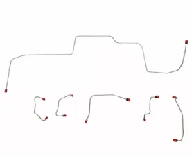 Fine Lines Front Brake Line Kit For 67 Ford Mustang/ Mercury Cougar Power Disc Brakes 6 Piece Front Brake Set Built After 2/1/67 Routes Under Steering Column Steel