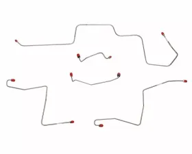 Fine Lines Front Brake Line Kit For 67-69 Ford Mustang w/ Power Drum Brakes Front 5 Piece Brake Set Steel
