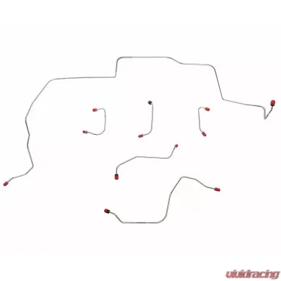 Fine Lines Front Brake Line Kit For 67-70 Ford Mustang Power Disc Brake Conversion Kit Stainless - ZKT6712SS