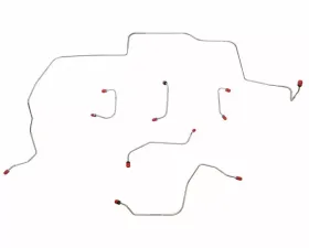 Fine Lines Front Brake Line Kit For 68-69 Ford Mustang Mercury Cougar w/ Power Disc Brakes Front 6 Piece Brake Set Steel