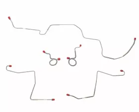 Fine Lines Front Brake Line Kit For 70 Ford Mustang mercury Cougar w/ Standard Drum Brakes Front 5 Piece Brake Set Stainless