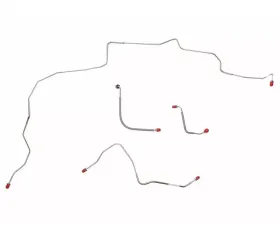 Fine Lines Front Brake Line Kit For 70 Ford Mustang Boss 429 w/ Power Disc Brakes Front 4 Piece Set Stainless