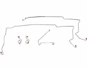 Fine Lines Front Brake Line Kit For 87-93 Ford Mustang Front Brake Line Kit Non Cobra Steel