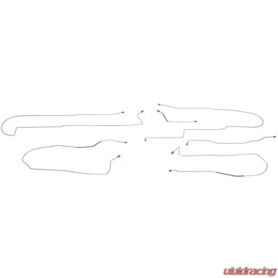 Fine Lines Intermediate Brake Line For 00-05 Chevrolet Monte Carlo Impala w/o ABS Stainless - AIN0009SS