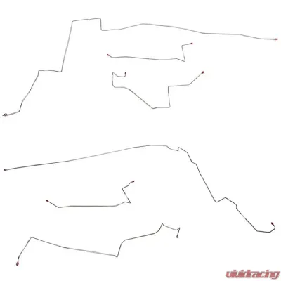 Fine Lines Intermediate Brake Line For 05-07 Pontiac G6 w/ No ABS No Traction Control Hard Top Stainless - AIN0503SS