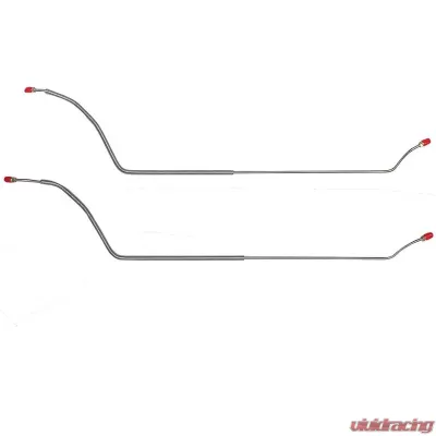Fine Lines Rear Axle Brake Lines For 68-72 Chevrolet Chevelle Malibu Monte Carlo El Camino 2 Piece Steel - CRA6803OM