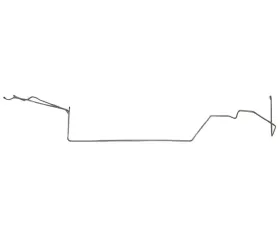 Fine Lines Fuel Line Kit For 70-71 Ford Fairlane Torino Hardtop w/ Standard Suspension Non Staggered Shocks 2 Piece 3/8 Inch Tank to Pump Fuel Line Stainless