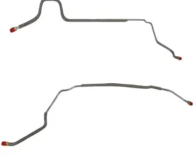 Fine Lines Rear Axle Lines For 69 Pontiac Firebird and Trans Am Rear Axle Brake Lines 2 Piece Stainless