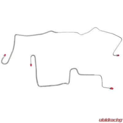 Fine Lines Rear Axle Lines For 82-83 Chevrolet Camaro/Pontiac Firebird w/J65 Rear Disc Lines Connect to Calipers Both Sides NO HOSES Set Stainless - FRA8202SS