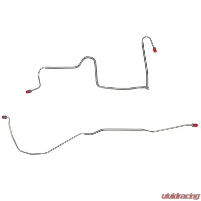 Fine Lines Rear Axle Lines For 84-88 Chevrolet Camaro/ Pontiac Firebird w/ J65 Rear Disc Brakes w/ Hose on Right Side NO LEFT HOSE Set Stainless - FRA8602SS