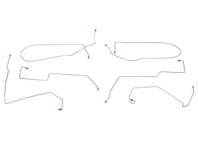 Fine Lines Intermediate Brake Line For 00-07 Ford Focus Rear Drum Brakes No Traction Control No Anti-Lock Brakes Left and Right Side Stainless