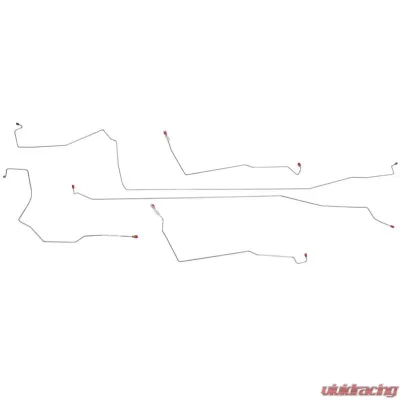 Fine Lines Intermediate Brake Line For 00-07 Ford Focus AWABS Traction Control Disc/Drum Left and Right Kit Stainless - LIN0504SS