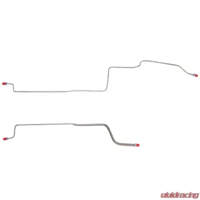 Fine Lines Rear Axle Lines For 78-80 Chevrolet Monte Carlo El Camino Rear Axle Brake Lines 2 Piece Steel - MRA7801OM